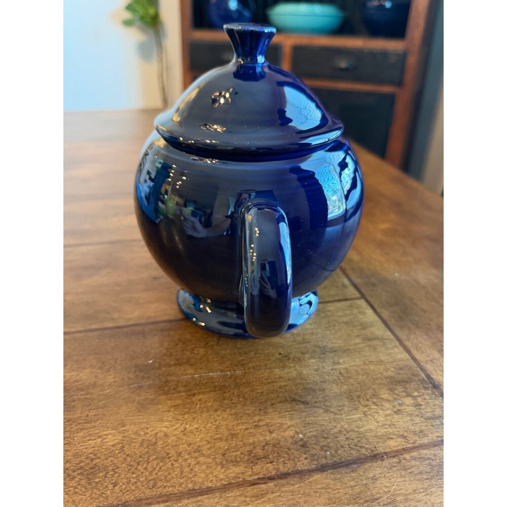 fiesta cobalt blue teapot with lid hlc usa fiestaware homer laughlin - Picture 2 of 9